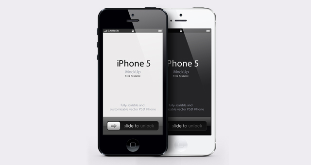 iPhone 5 Free Psd Vector Mockup – 3 in 1