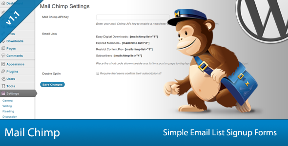 Simple Mail Chimp Signup Forms