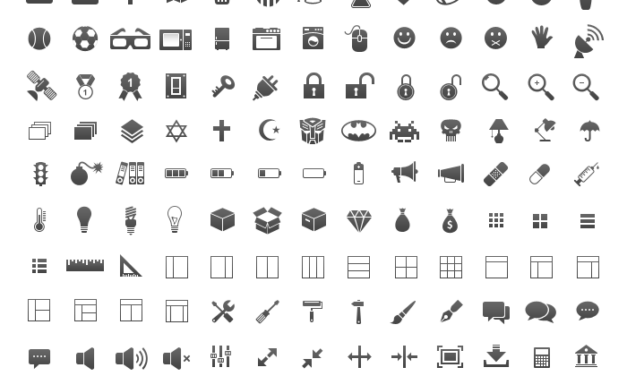 350 pixel perfect glyphs icons