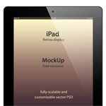 Free Psd iPad Retina Mockup Template