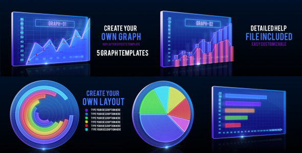 Animated Graph and Video Infographic Template
