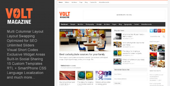 Volt - Magazine / Editorial WordPress Theme