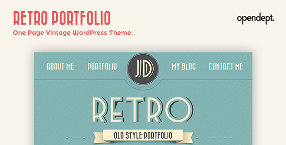 Retro Portfolio - One Page Vintage WordPress Theme