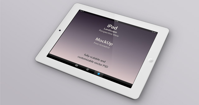 Free Psd iPad Perspective Mockup