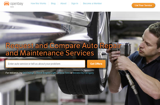 cars vehicle repair startup company homepage design