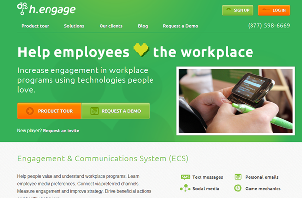 social workplace performance tracking startup website