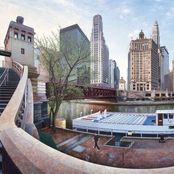 Realistic Urban Landscape Paintings of Chicago and New York by Nathan Walsh