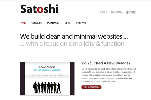 Satoshi WordPress Theme
