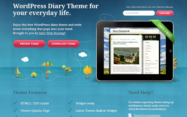 25 free wordpress theme, WP theme for designer