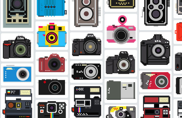 The camera Collection – Free Pixelated Camera Illustrations