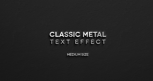 Free Classic Metal Psd Text Effect Title
