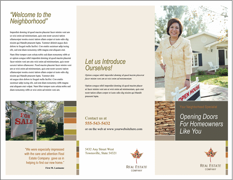 Open House Brochure Template
