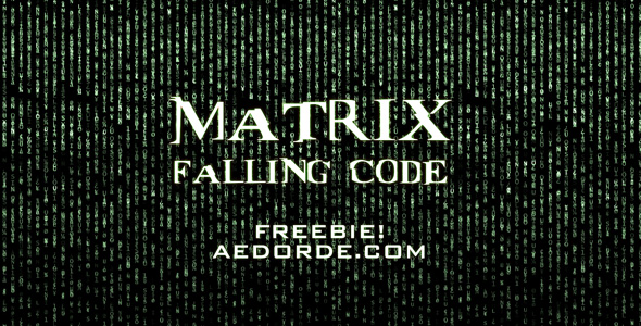 Free Footage – Matrix Falling Code From AEdorde.com