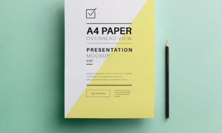 Free Psd A4 Overhead Paper Mock-Up