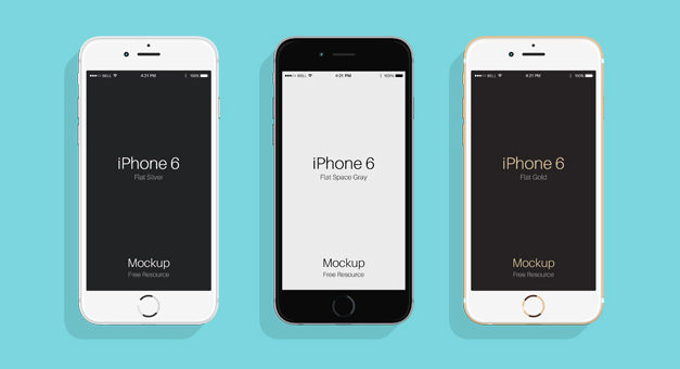 Free Flat Psd iPhone 6 & 6s Mockup