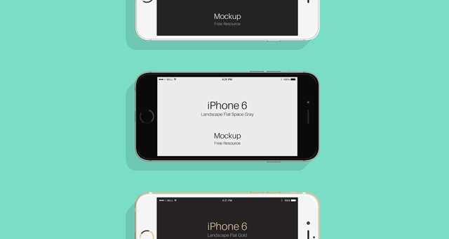 Free Flat Psd iPhone 6 & 6s Mockup