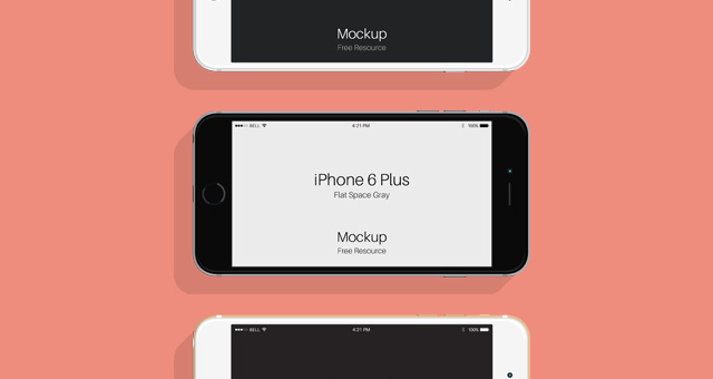 Free Flat Psd iPhone 6 & 6s Mockup
