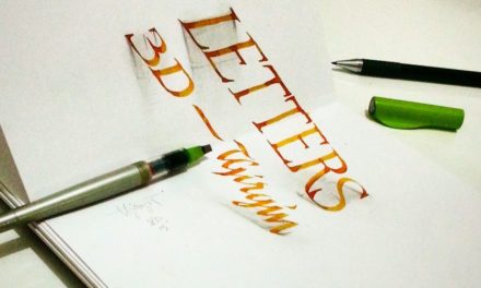 3D Anamorphic Lettering Illustrations