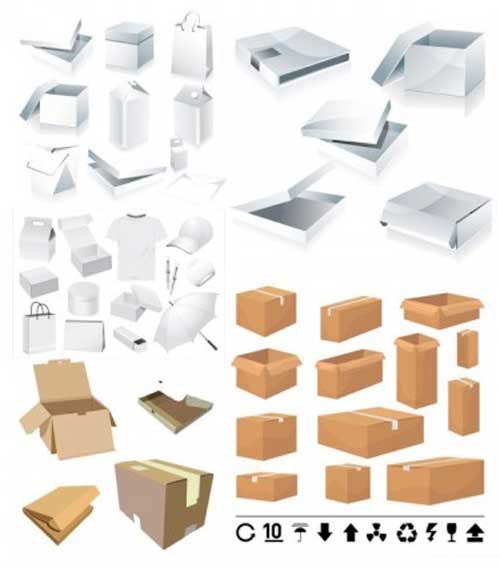 free blank boxes packaging design templates
