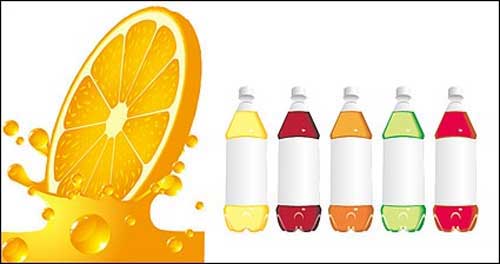 free blank plastic orange juice bottles packaging design templates