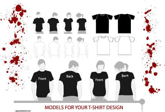 free blank t-shirt mockup design templates