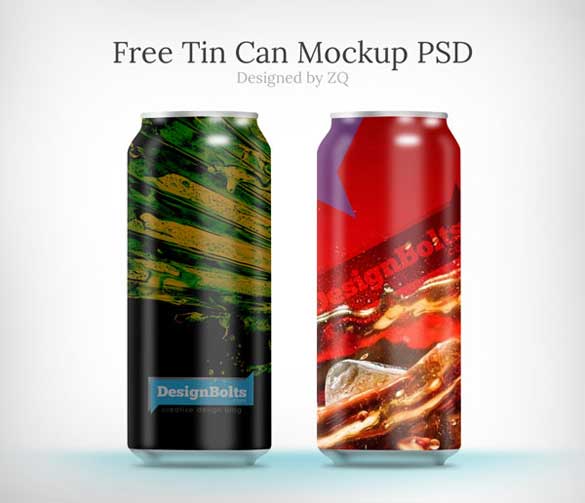 tin can psd packaging mock up template