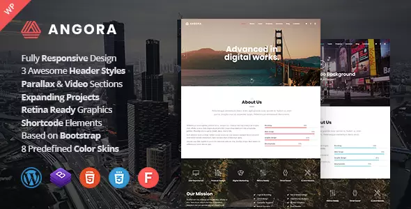 Free Premium WordPress Theme – Angora – Responsive One Page Parallax WP Theme